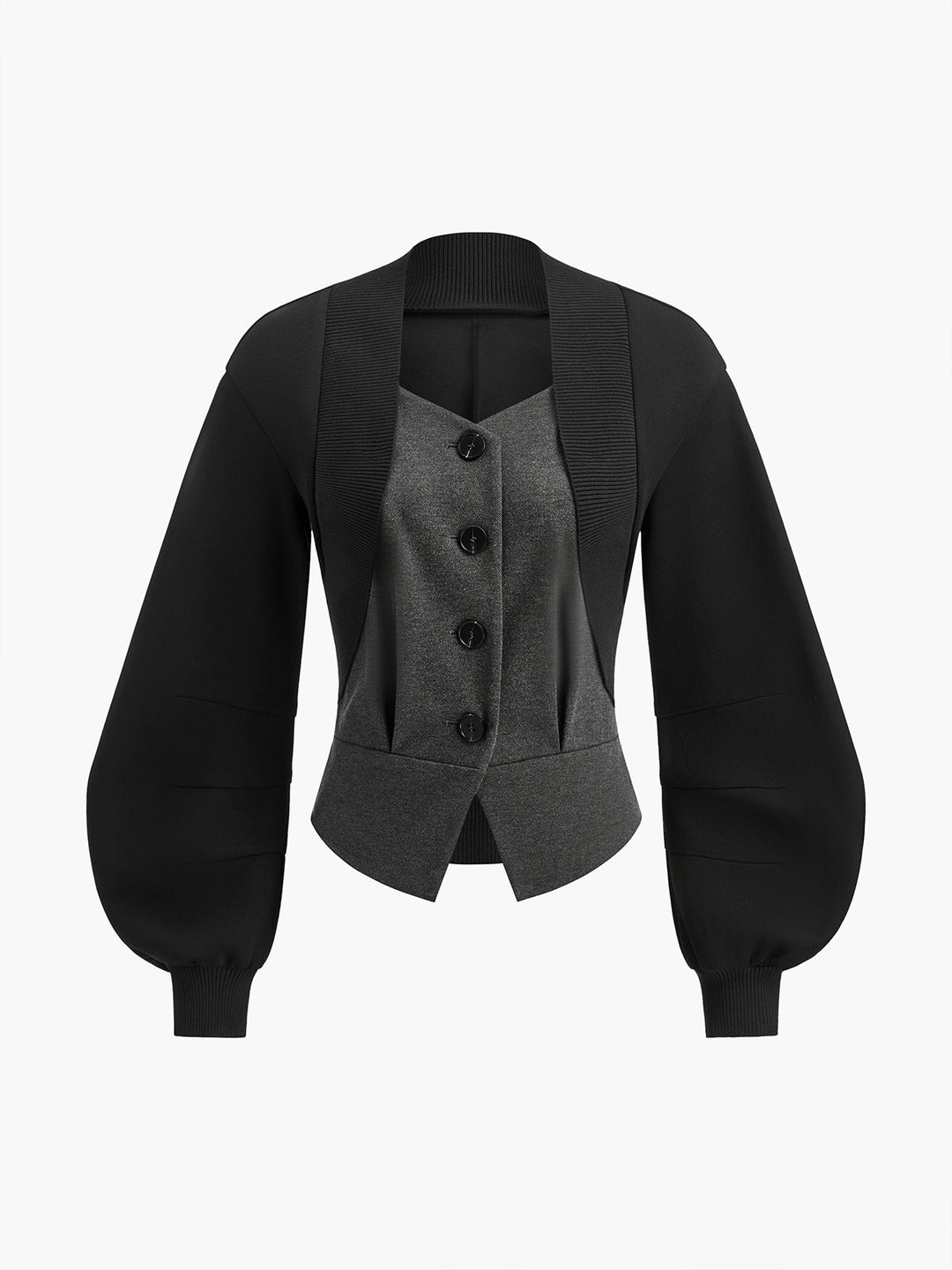 Veste Tweed Manches Lanterne 2 en 1