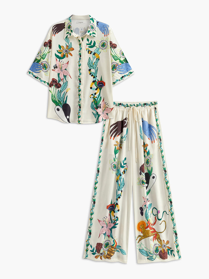 Ensemble Pantalon Imprimé Floral