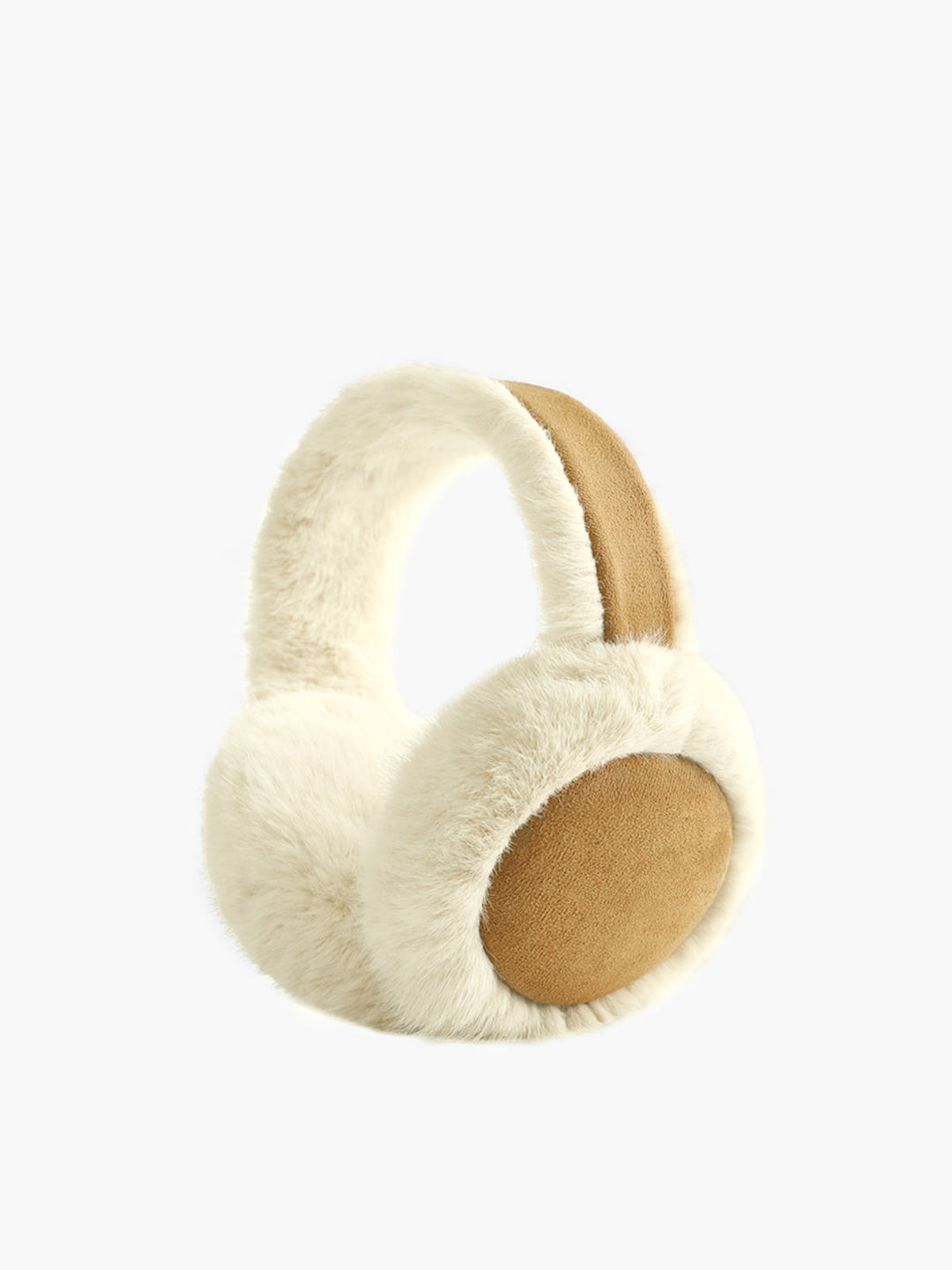 Cache-oreilles en fausse fourrure bicolore