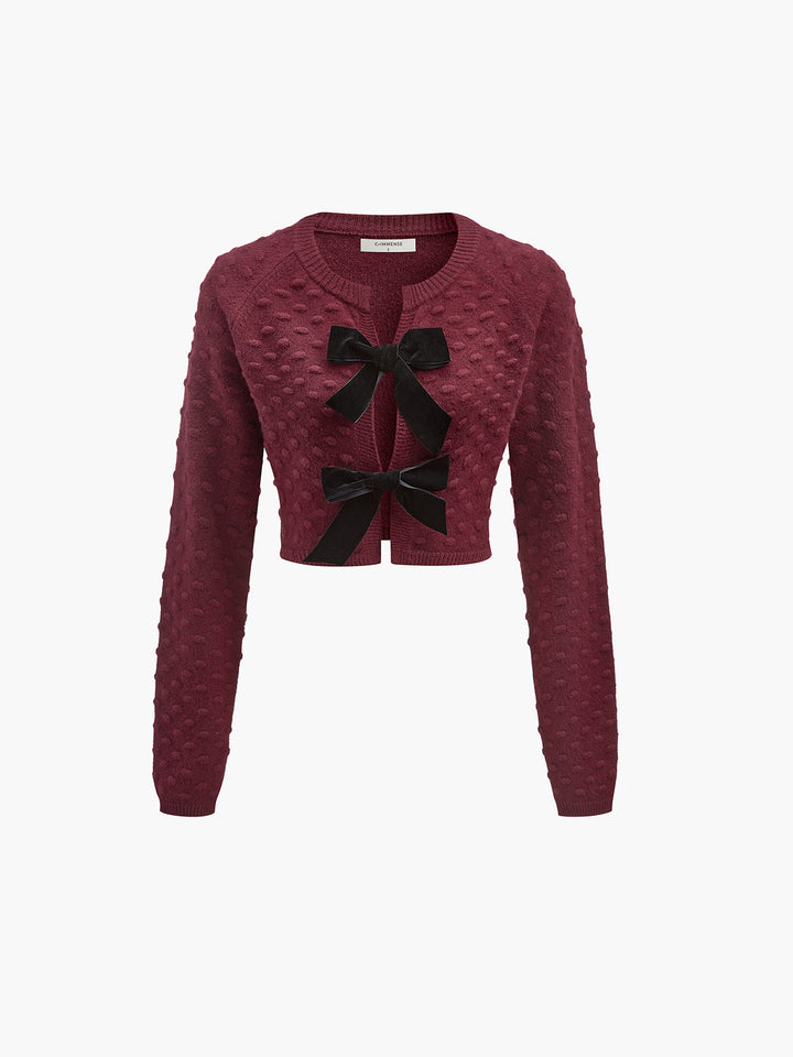 Haut Court en Tricot Douillet à Nœud