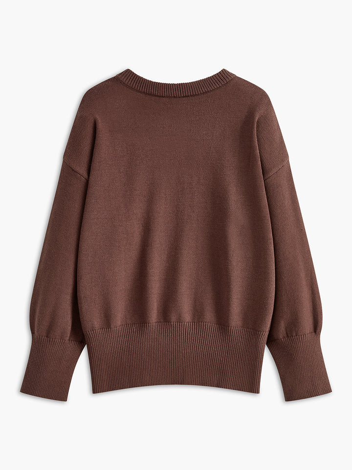 Pull Col Ajusté Minimaliste Uni
