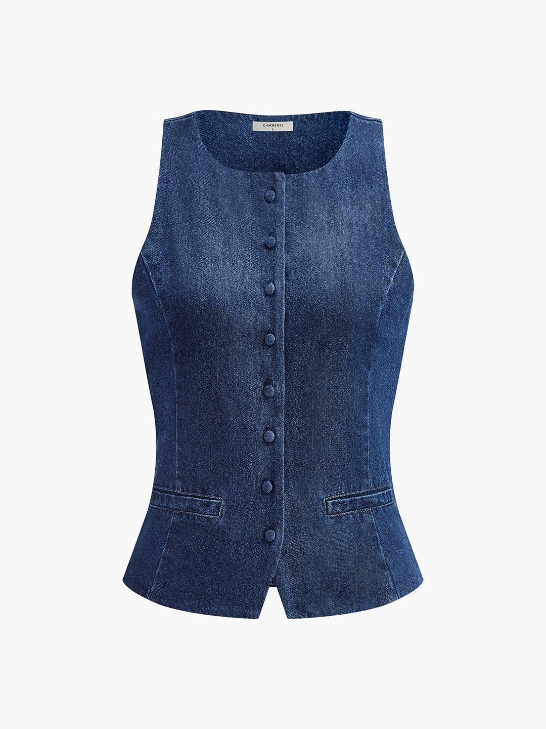 Gilet en jean à boutonnage