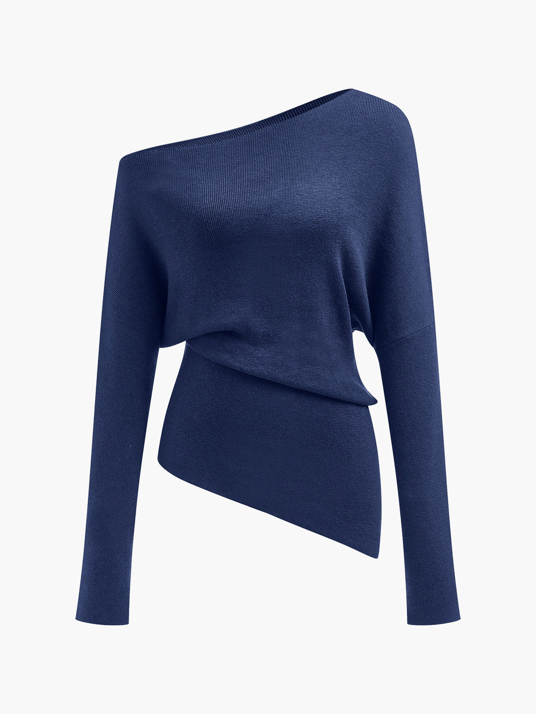 Haut en maille asymétrique en mélange de laine