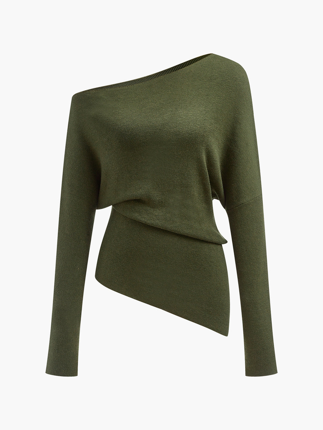 Haut en maille asymétrique en mélange de laine
