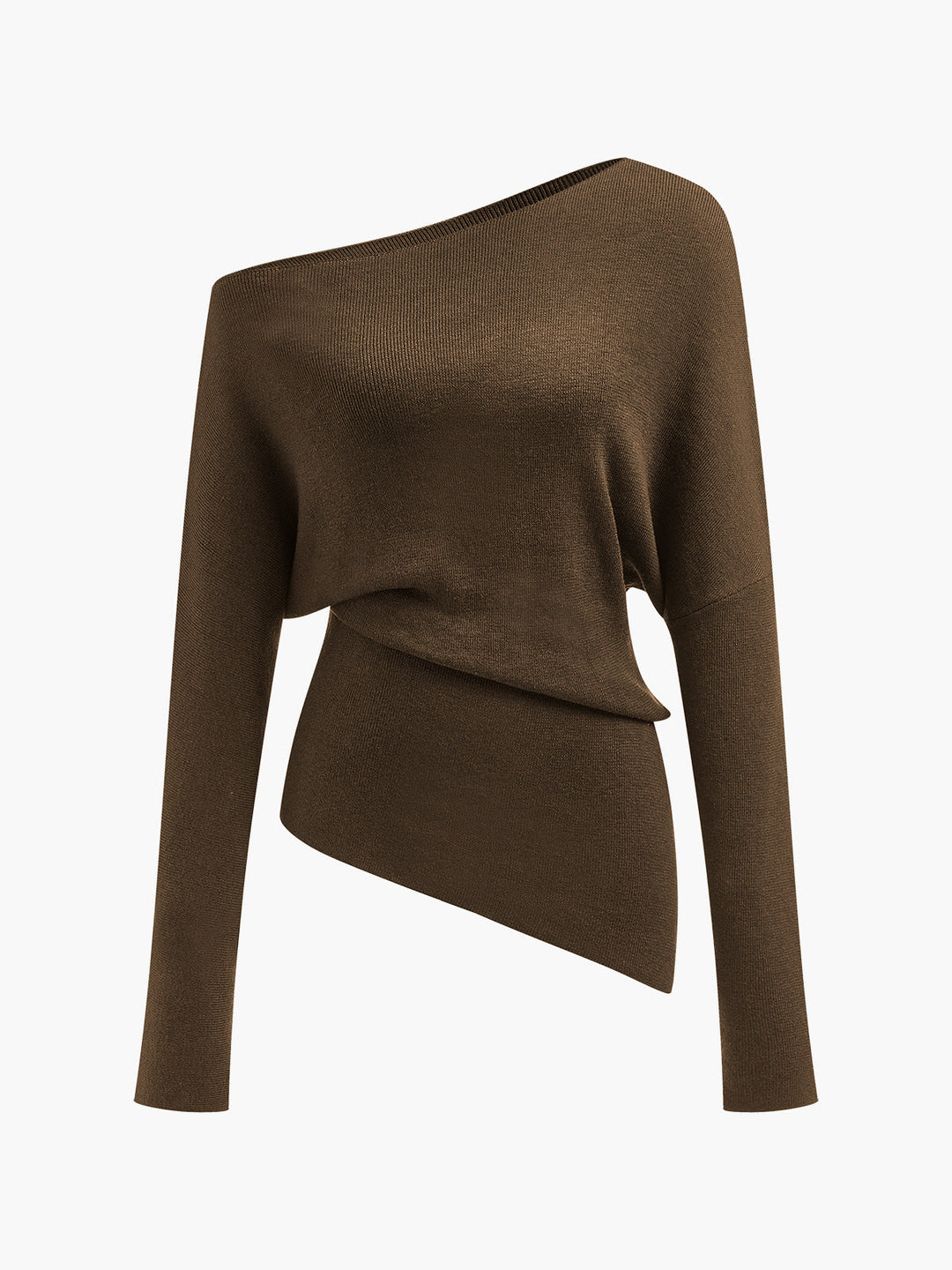 Haut en maille asymétrique en mélange de laine