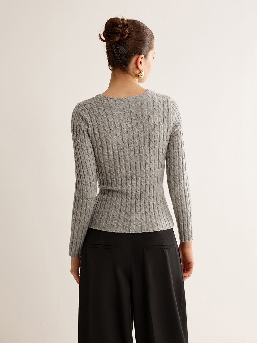 Haut en maille V-Neck Criss Cross