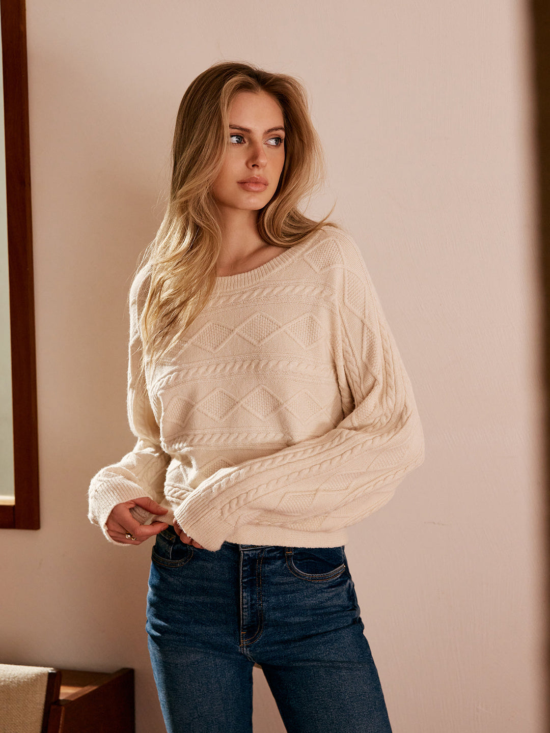 Haut en tricot avec liens dans le dos