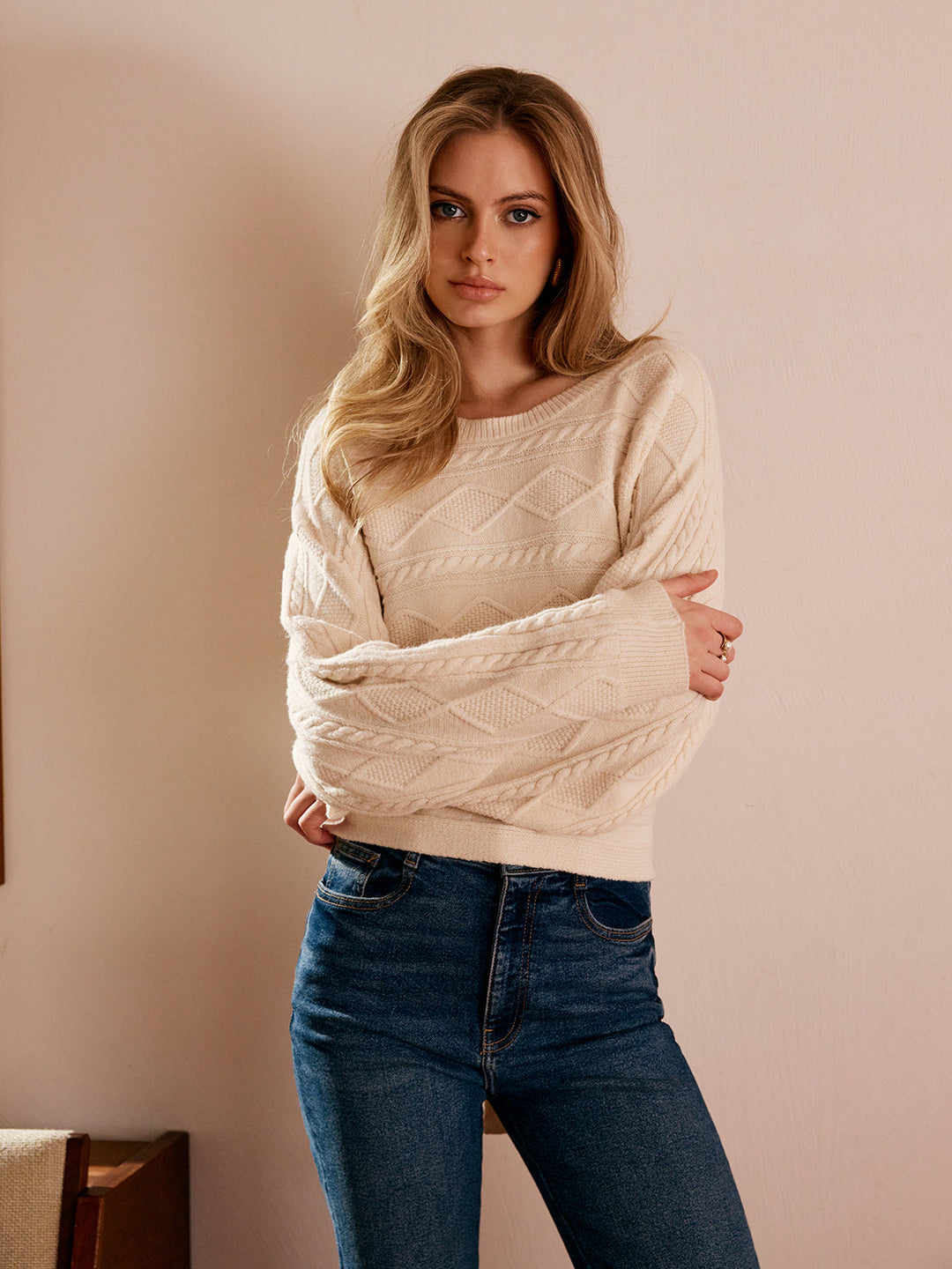 Haut en tricot avec liens dans le dos