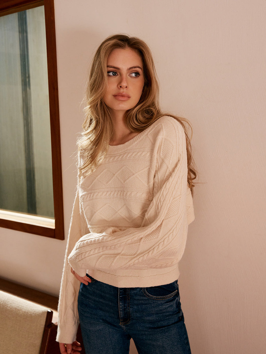 Haut en tricot avec liens dans le dos