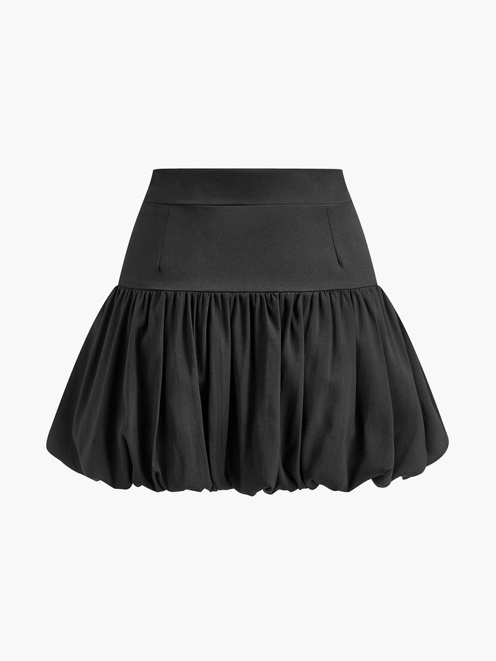 Jupe Mini à Panneau Plissé à la Taille