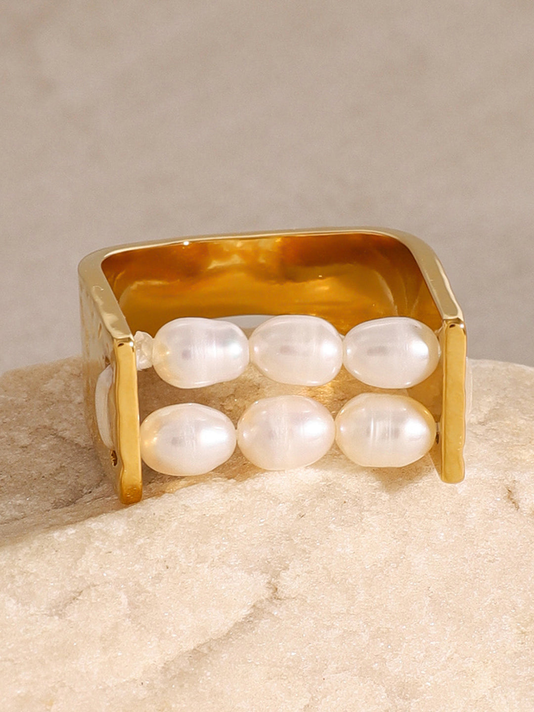 Bague Tunnel Forme U en Perle