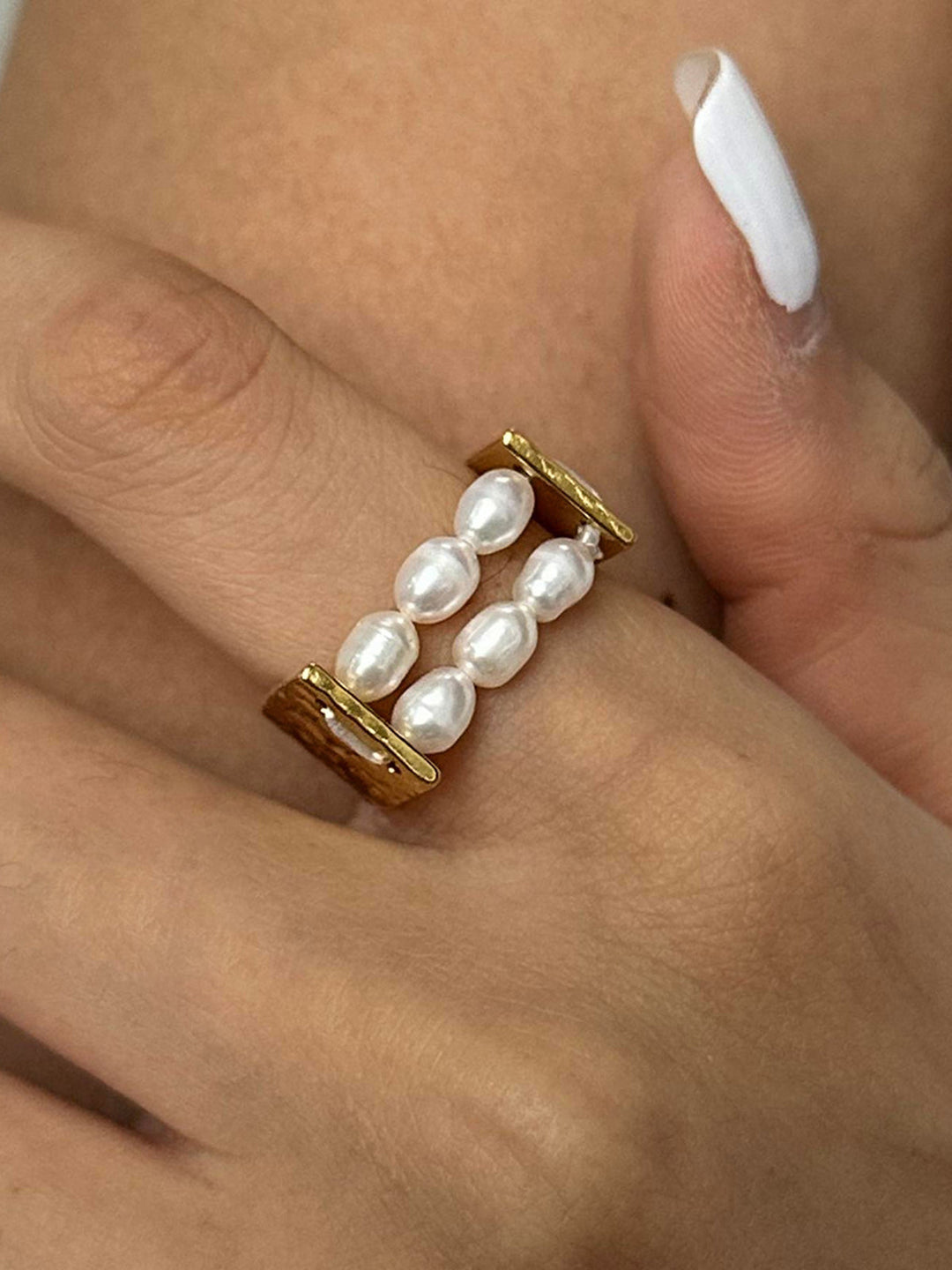 Bague Tunnel Forme U en Perle