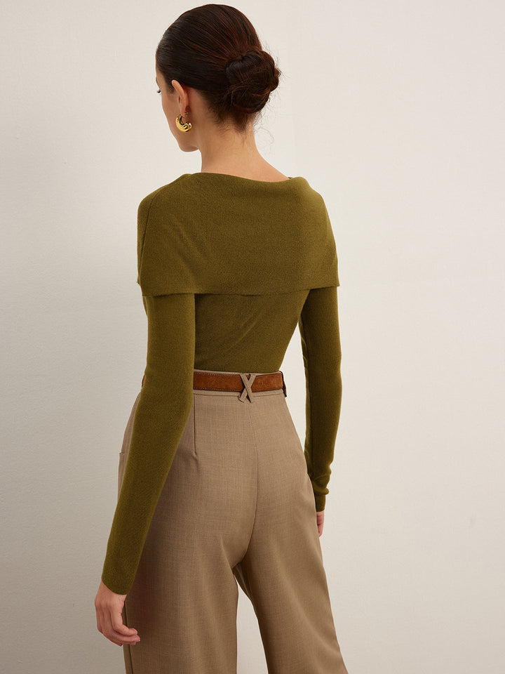 Pull en maille skinny mélangé à la laine