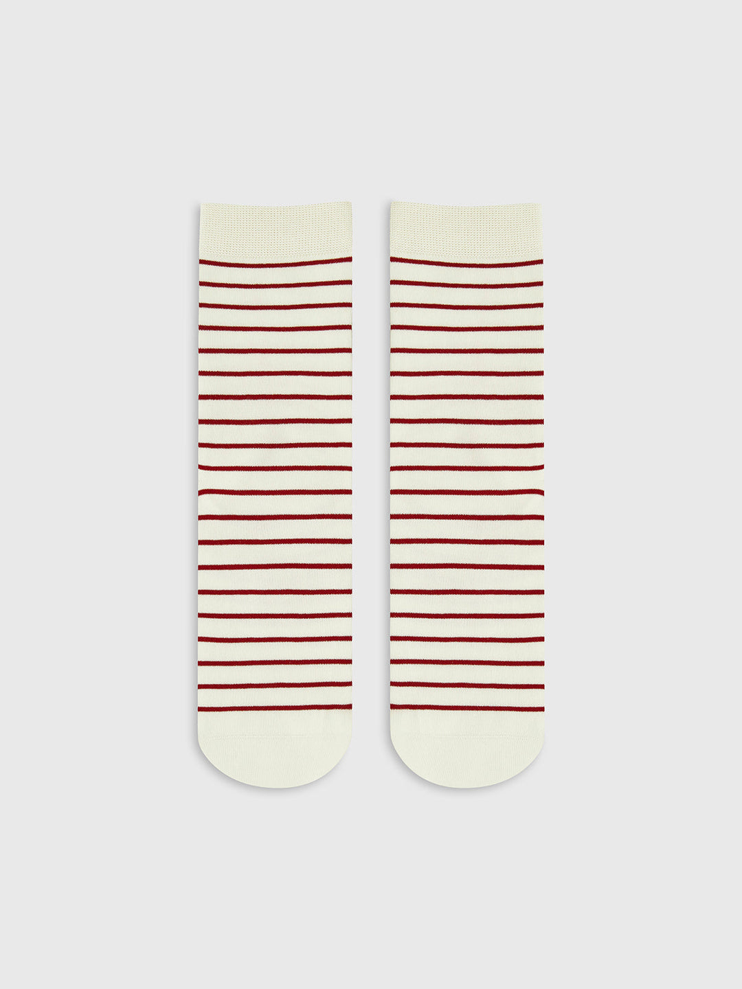 Chaussettes empilables à rayures contrastées