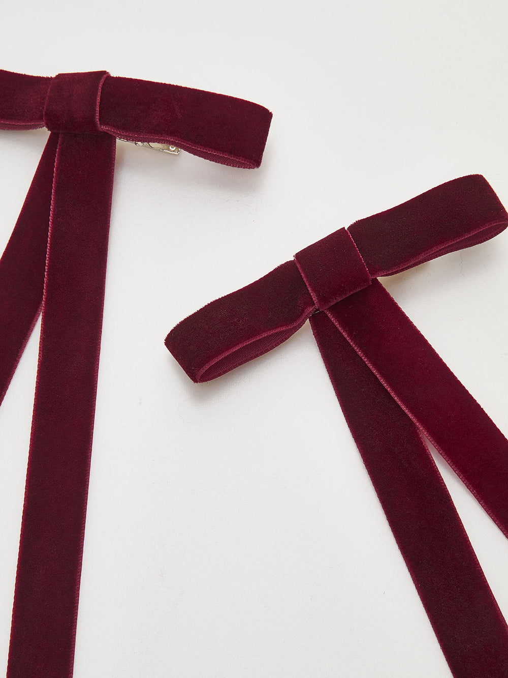 2pcs Clip Cheveux Nœud en Velours