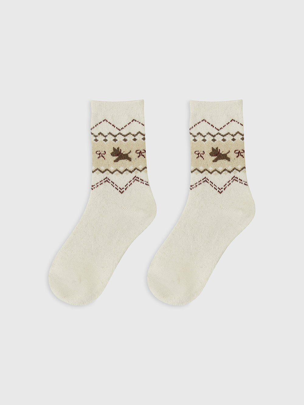 1pr Chaussettes en Laine pour Chiot avec Motifs