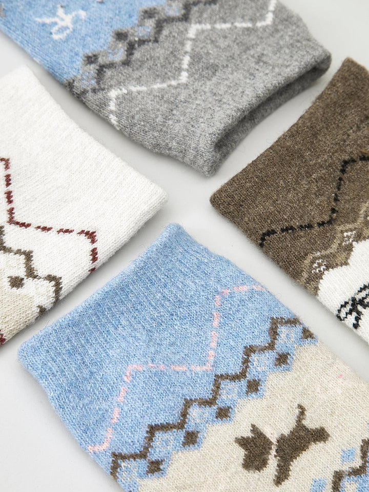 1pr Chaussettes en Laine pour Chiot avec Motifs