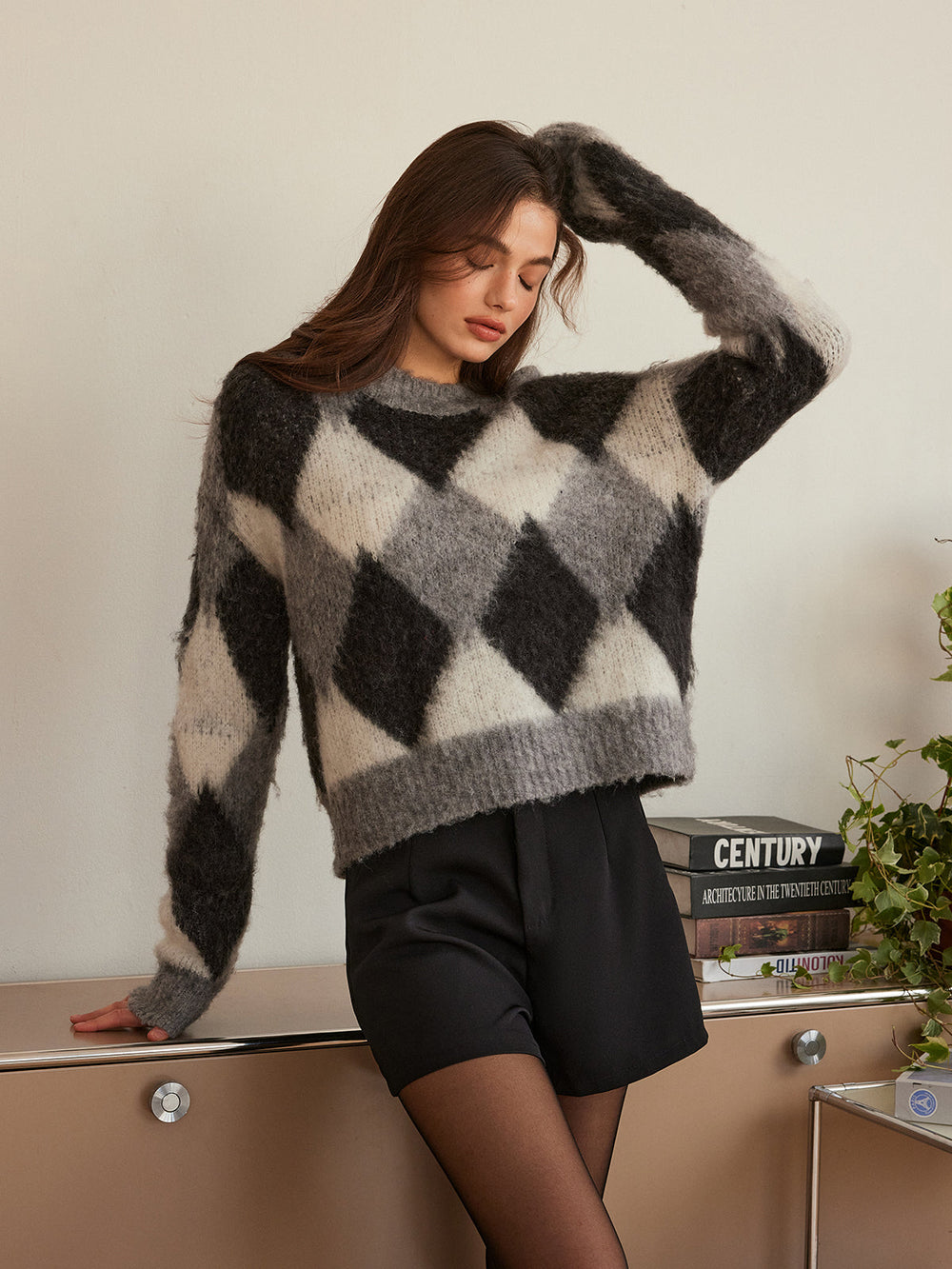 Pull Douillet "Color Block" en Mélange de Laine