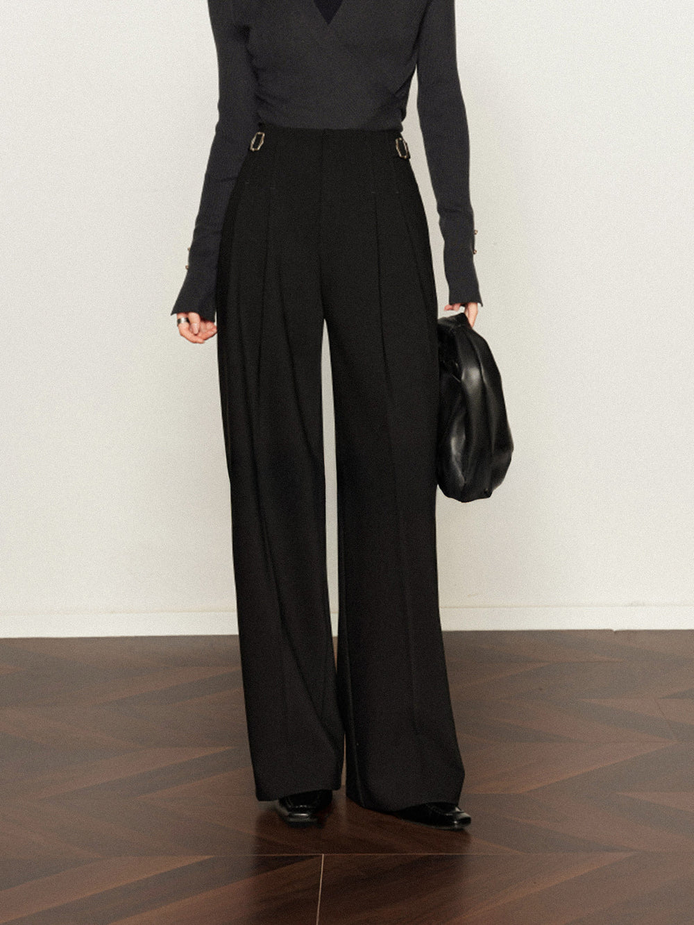 Pantalons Amples Plissés