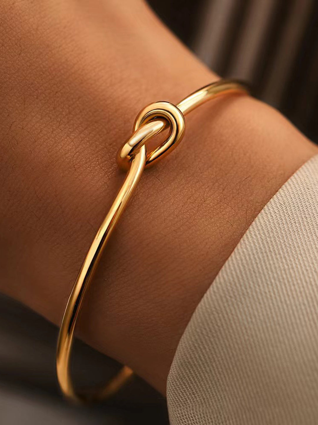 Bracelet Ouvert Torsadé