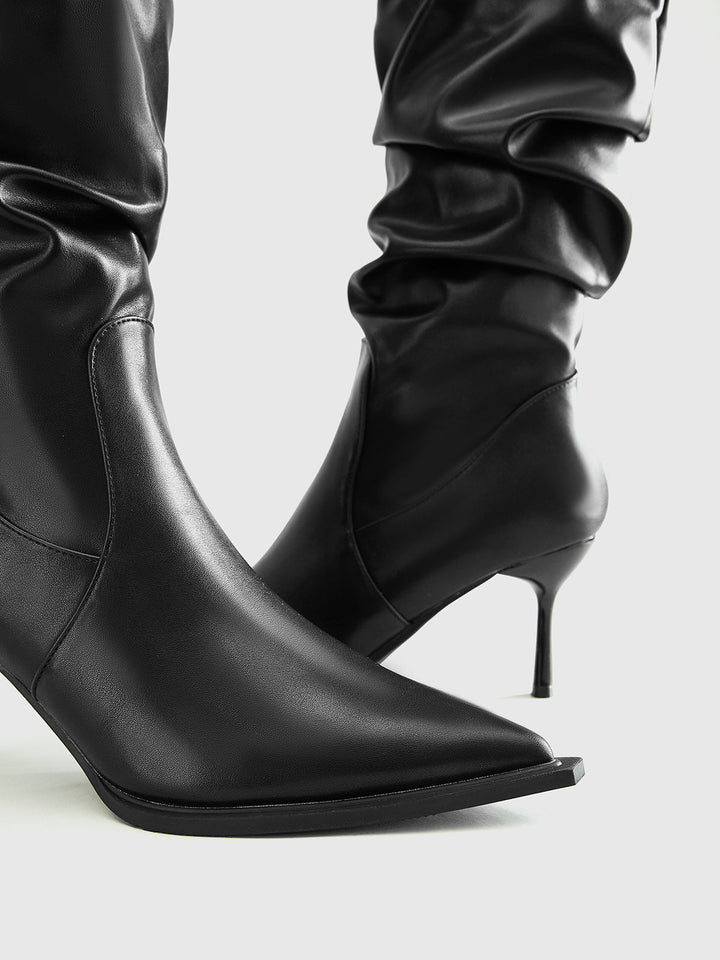 Bottes Hautes Vernies à Talons