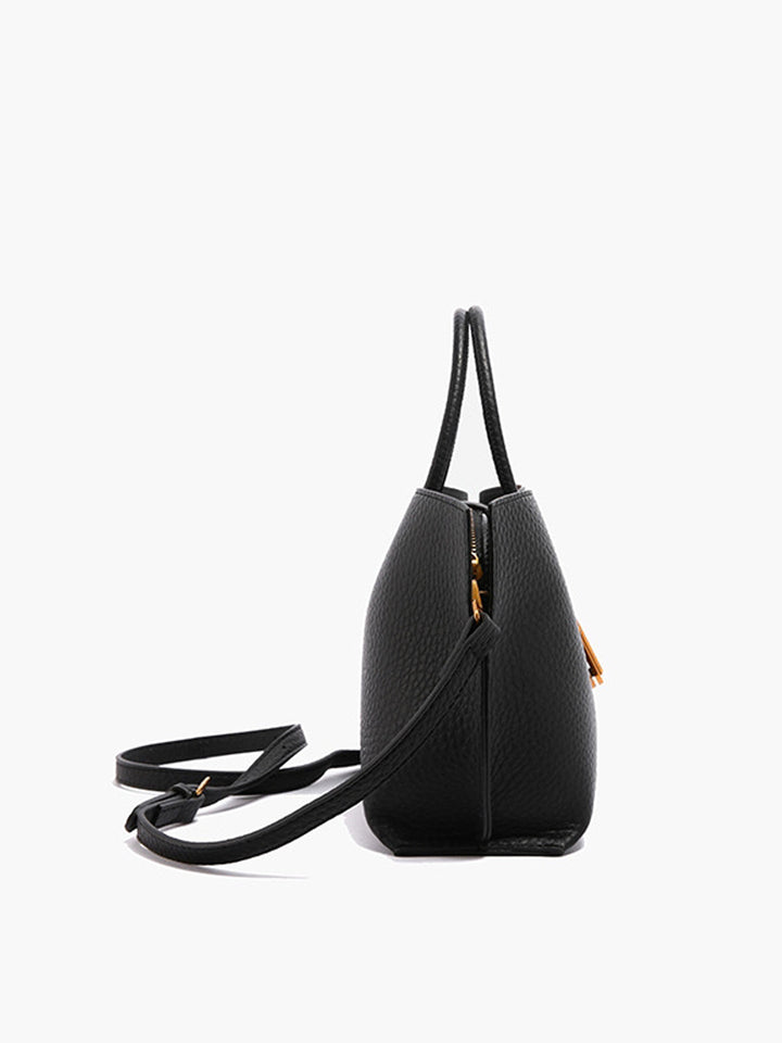 Sac à Bandoulière Texturé à Poignée Supérieure