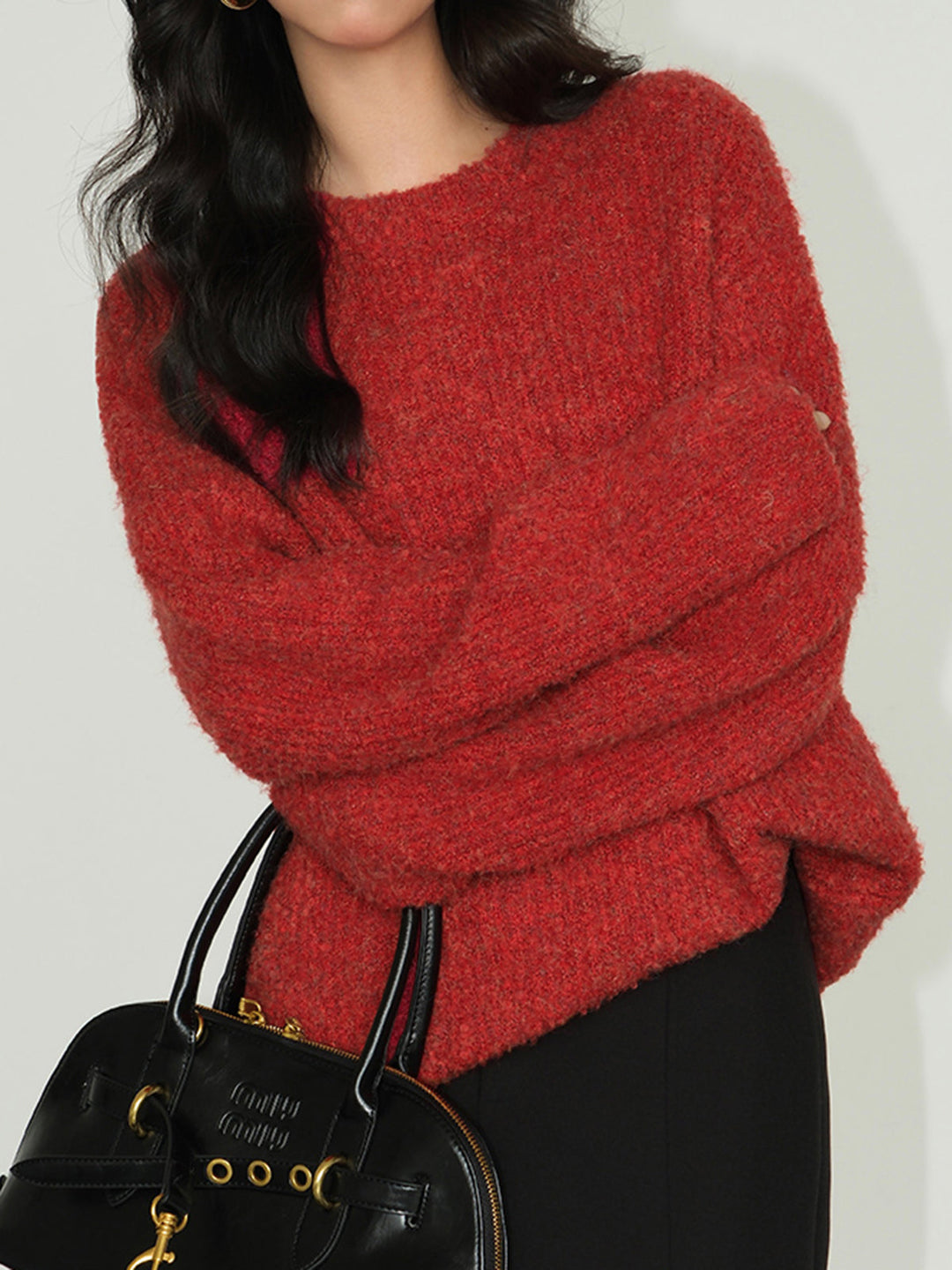 Pull Robe Élégant Canelé en Laine