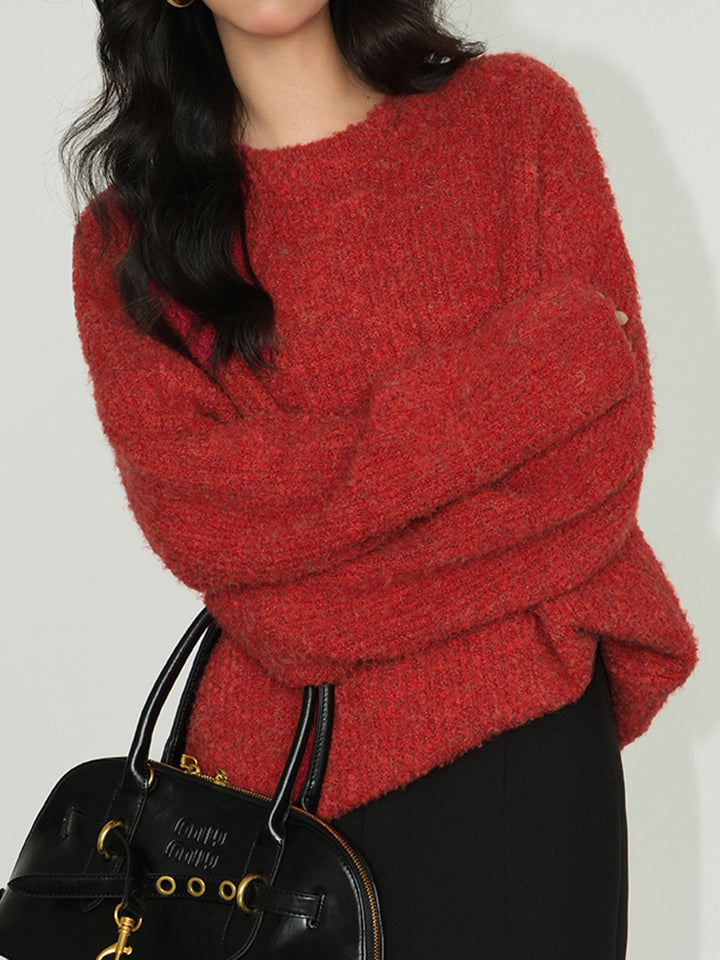 Pull Robe Élégant Canelé en Laine