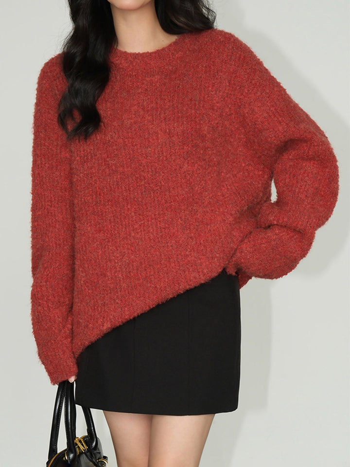 Pull Robe Élégant Canelé en Laine