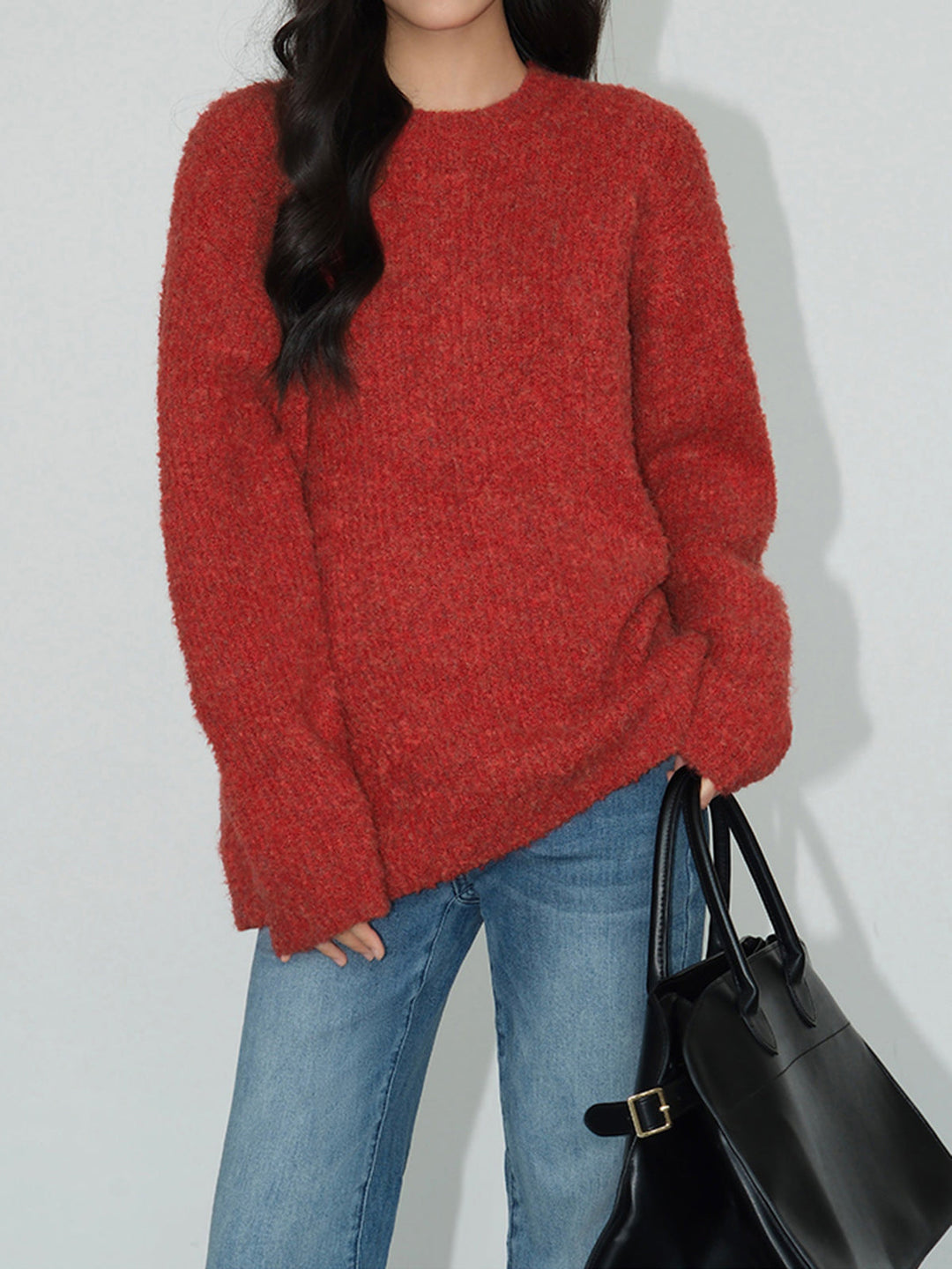 Pull Robe Élégant Canelé en Laine