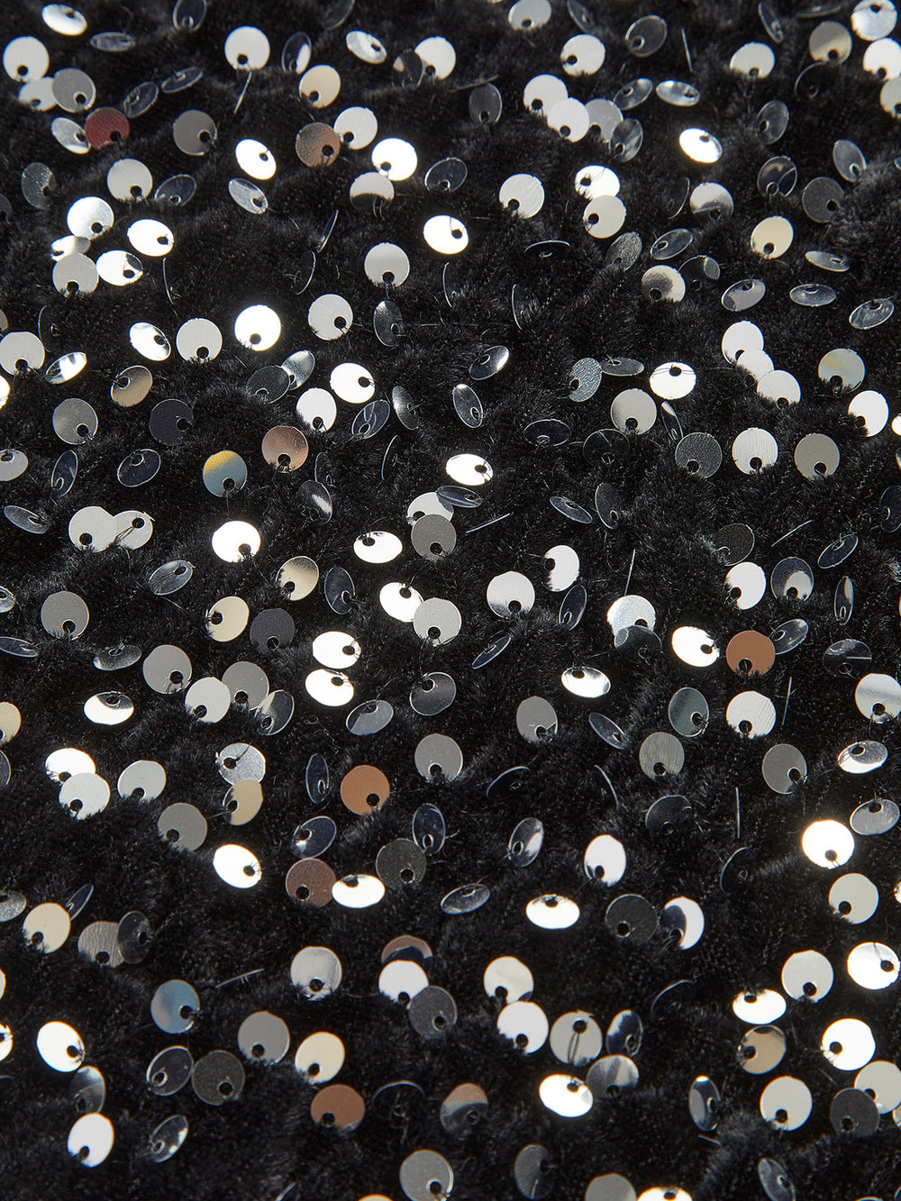 Blouse à Sequins Col V et Nœud