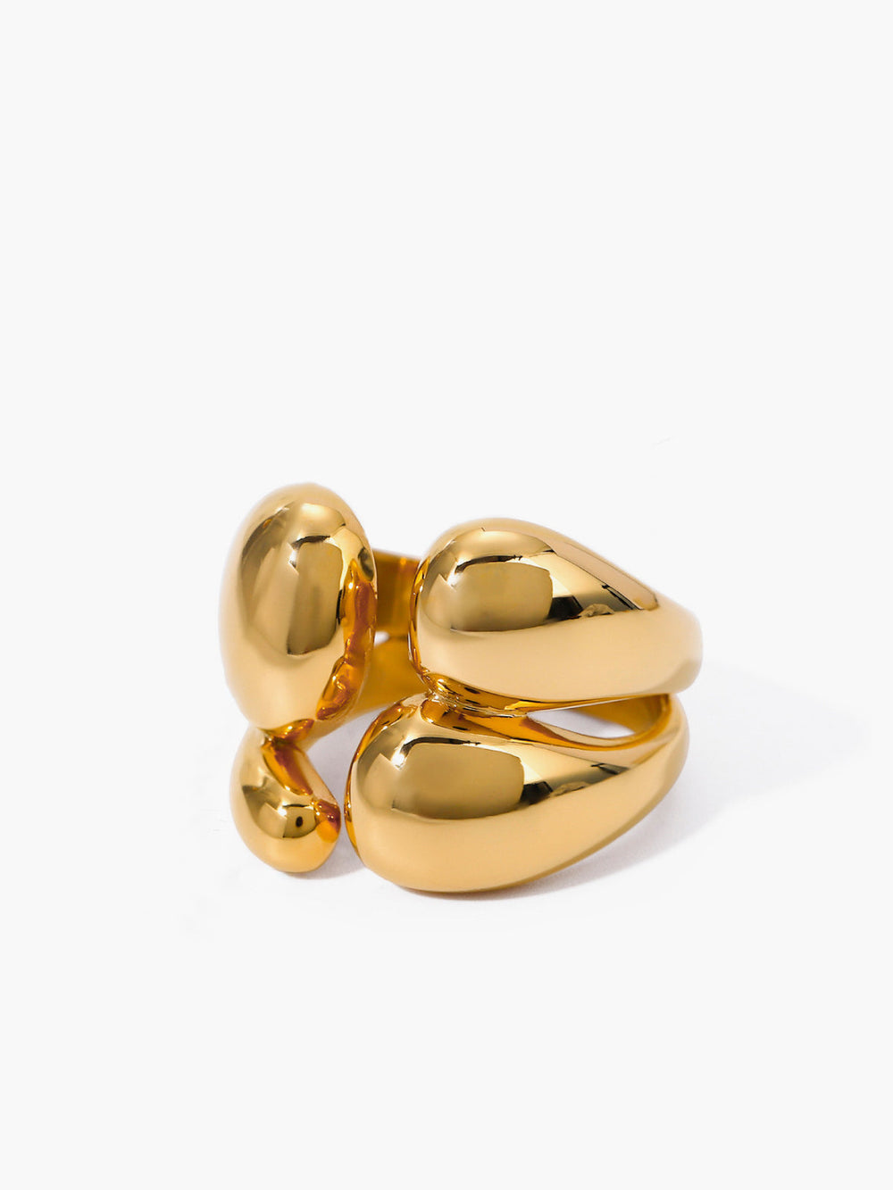 1pc Bague Ouverte Asymétrique Chunky