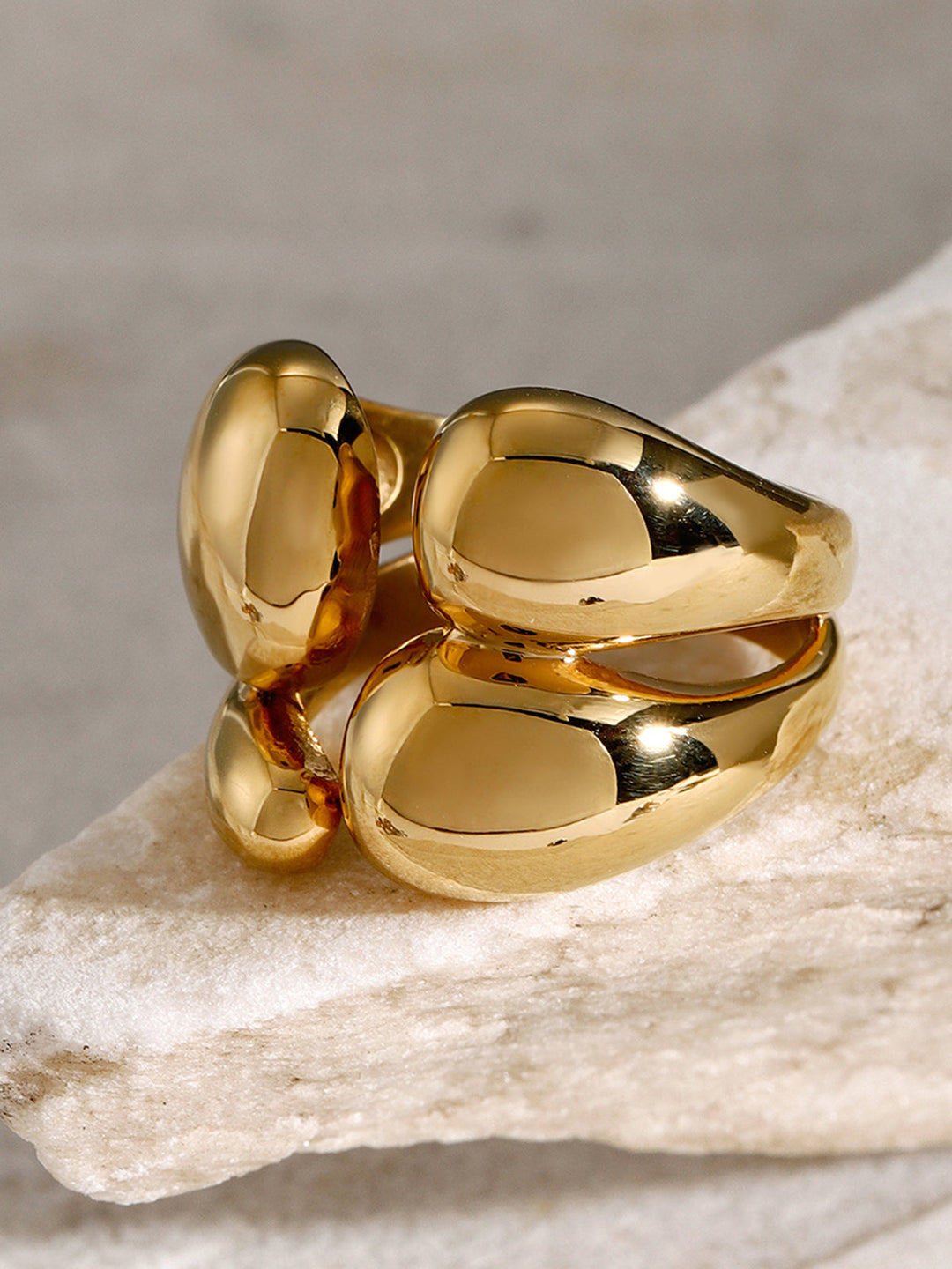 1pc Bague Ouverte Asymétrique Chunky