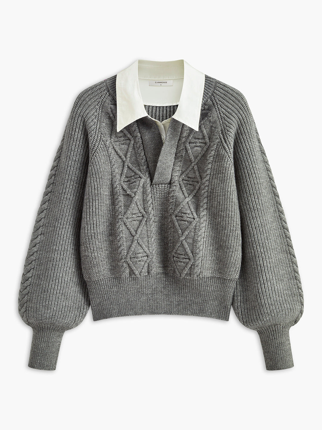 Haut en tricot à col contrasté