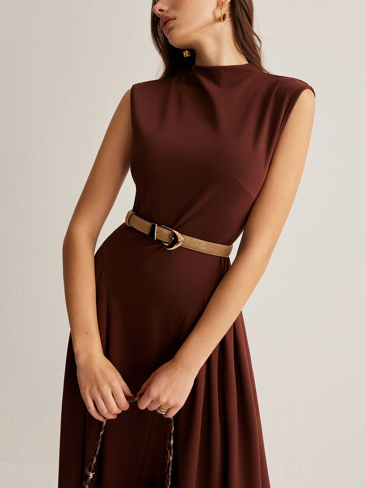 Ceinture fine en cuir à boucle polyvalente