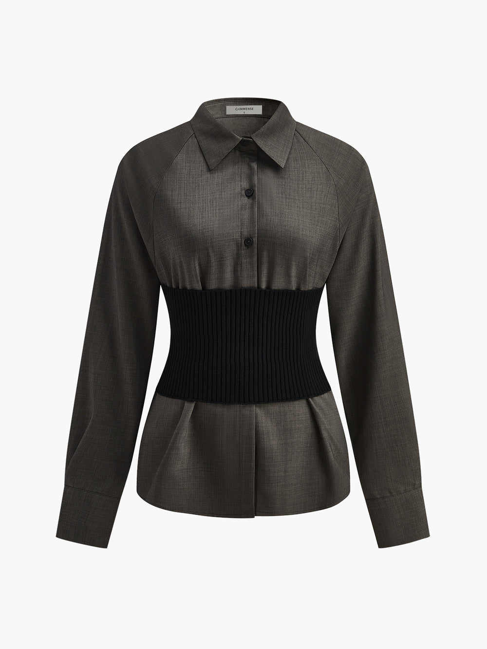Polo Chemise à Taille Cinchée avec Ceinture
