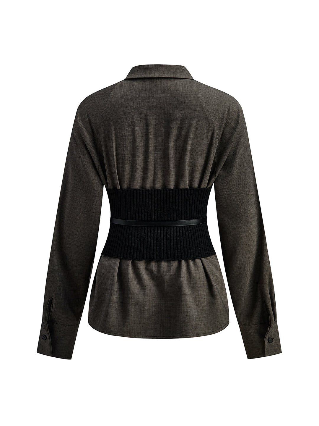 Polo Chemise à Taille Cinchée avec Ceinture
