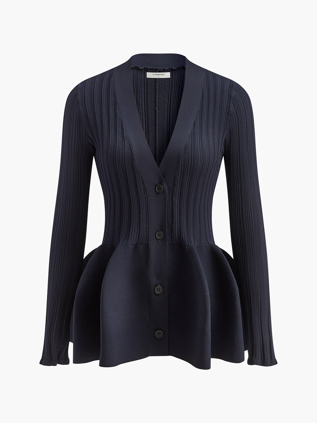 Cardigan à volants et boutons en V
