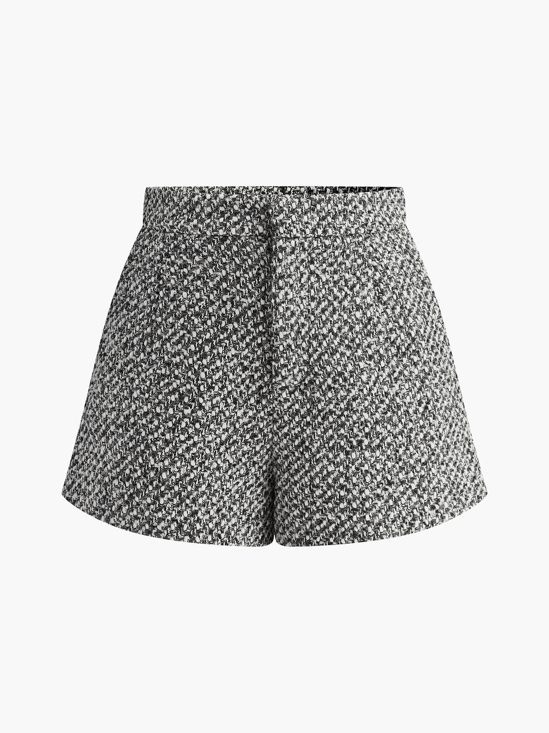 Shorts Texturé en Mélange Laine