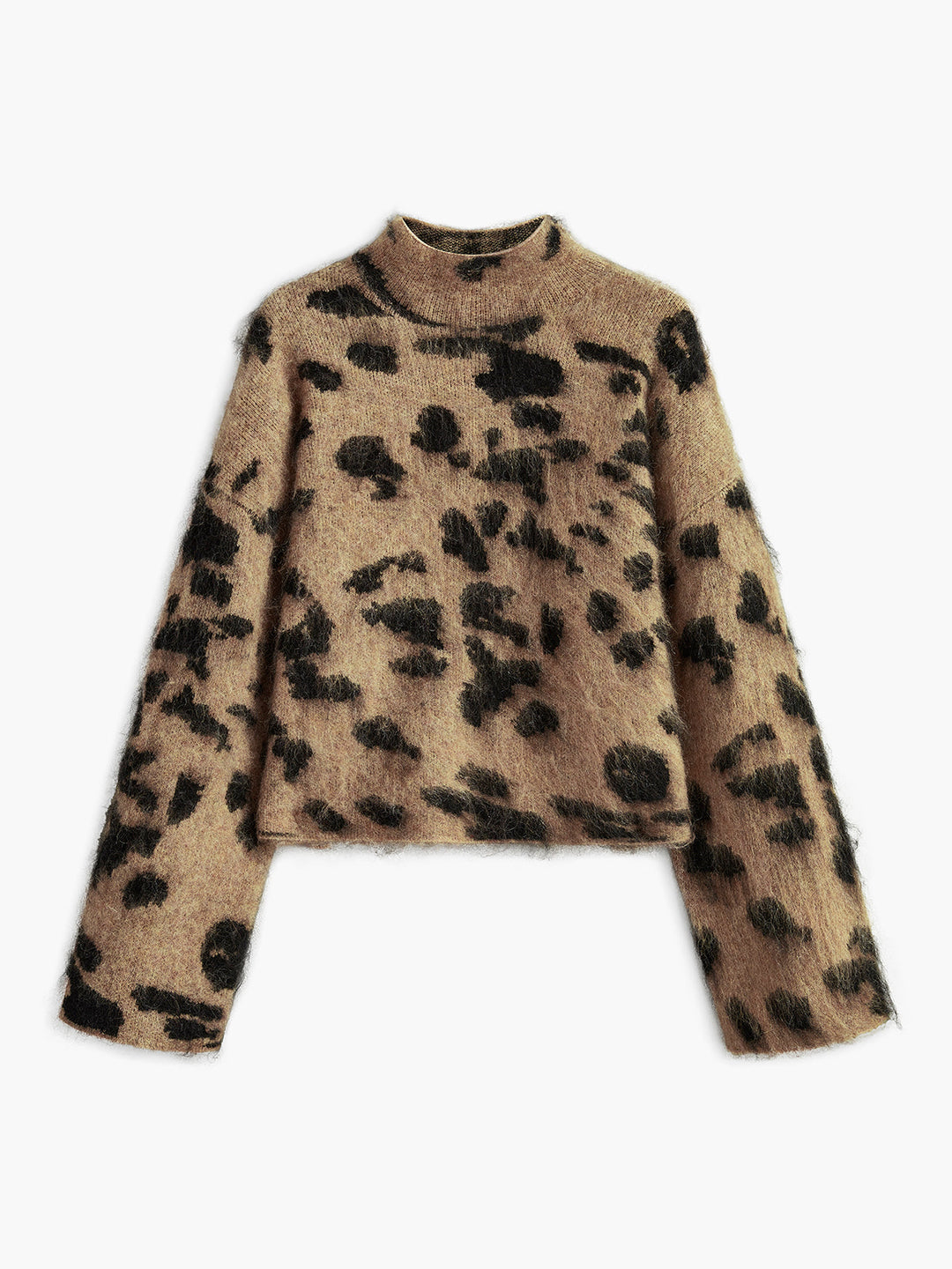 Pull en Suédine Léopard Mélangé Laine