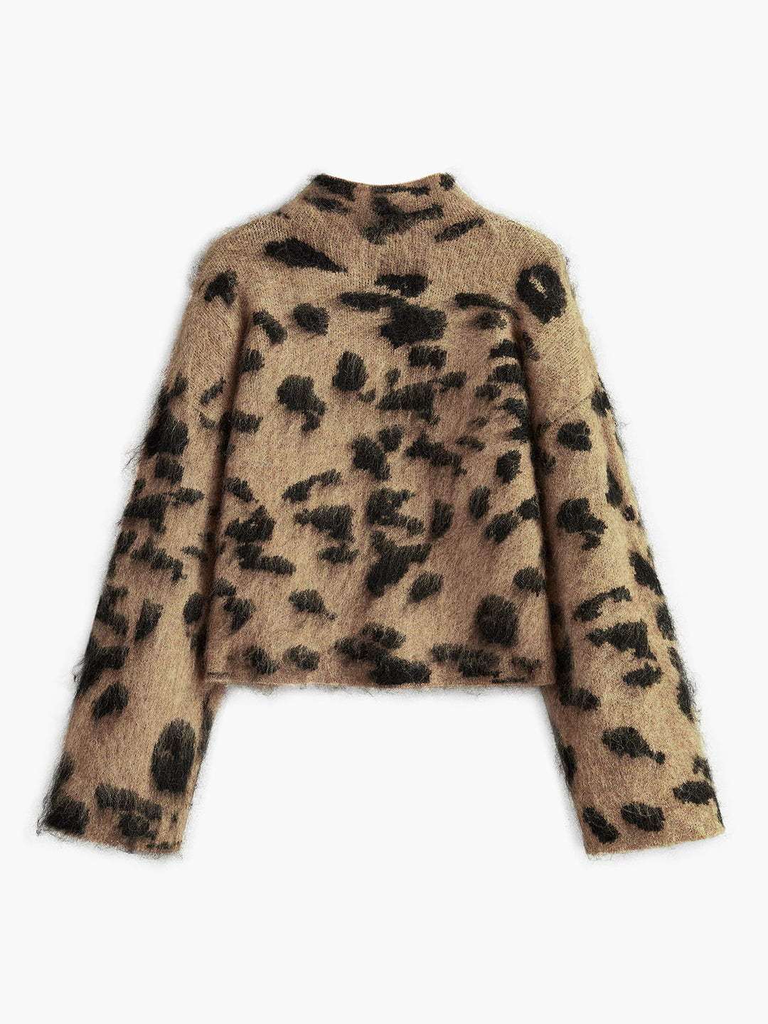 Pull en Suédine Léopard Mélangé Laine