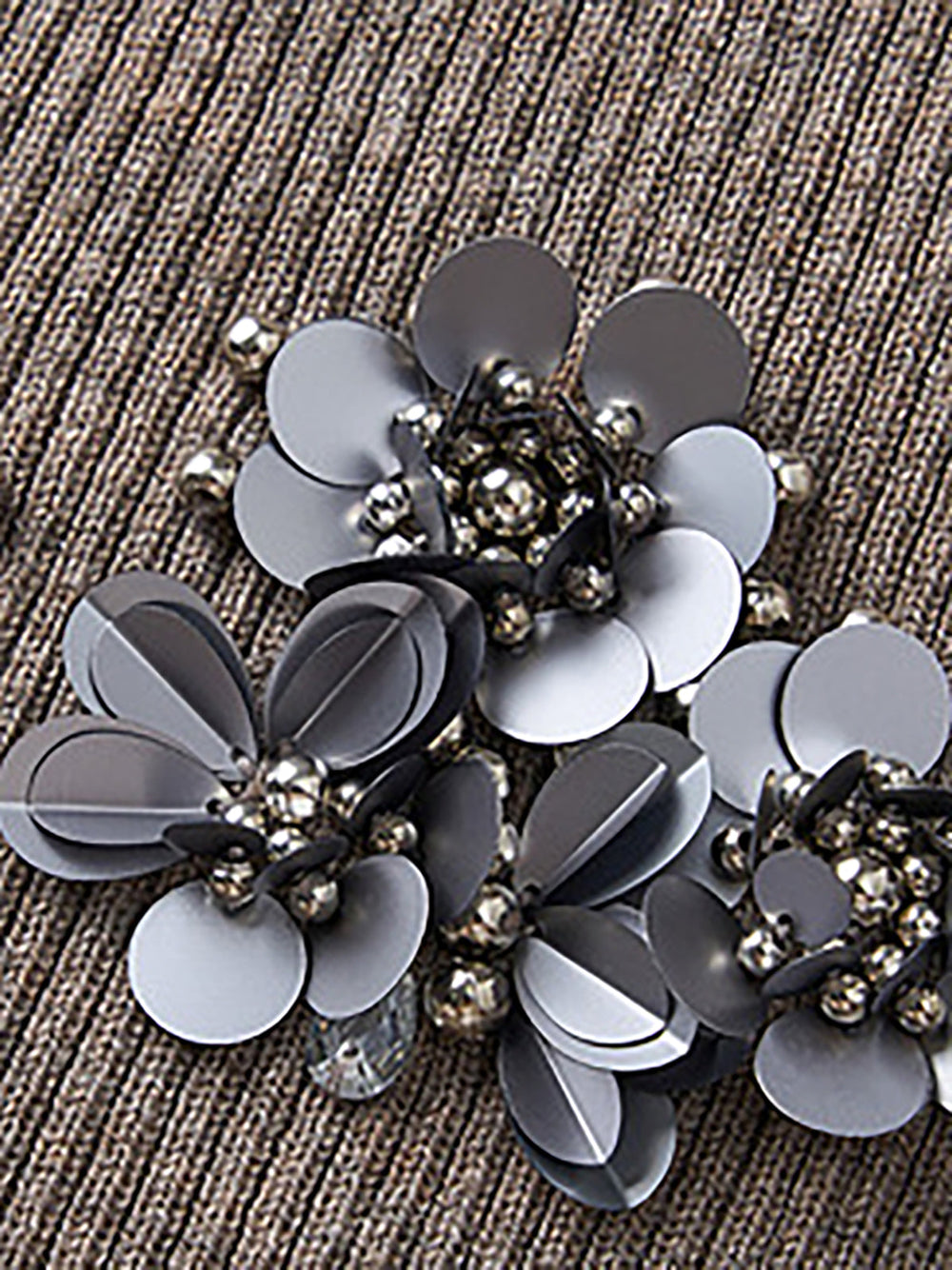Haut en tricot à paillettes asymétrique en mélange de laine