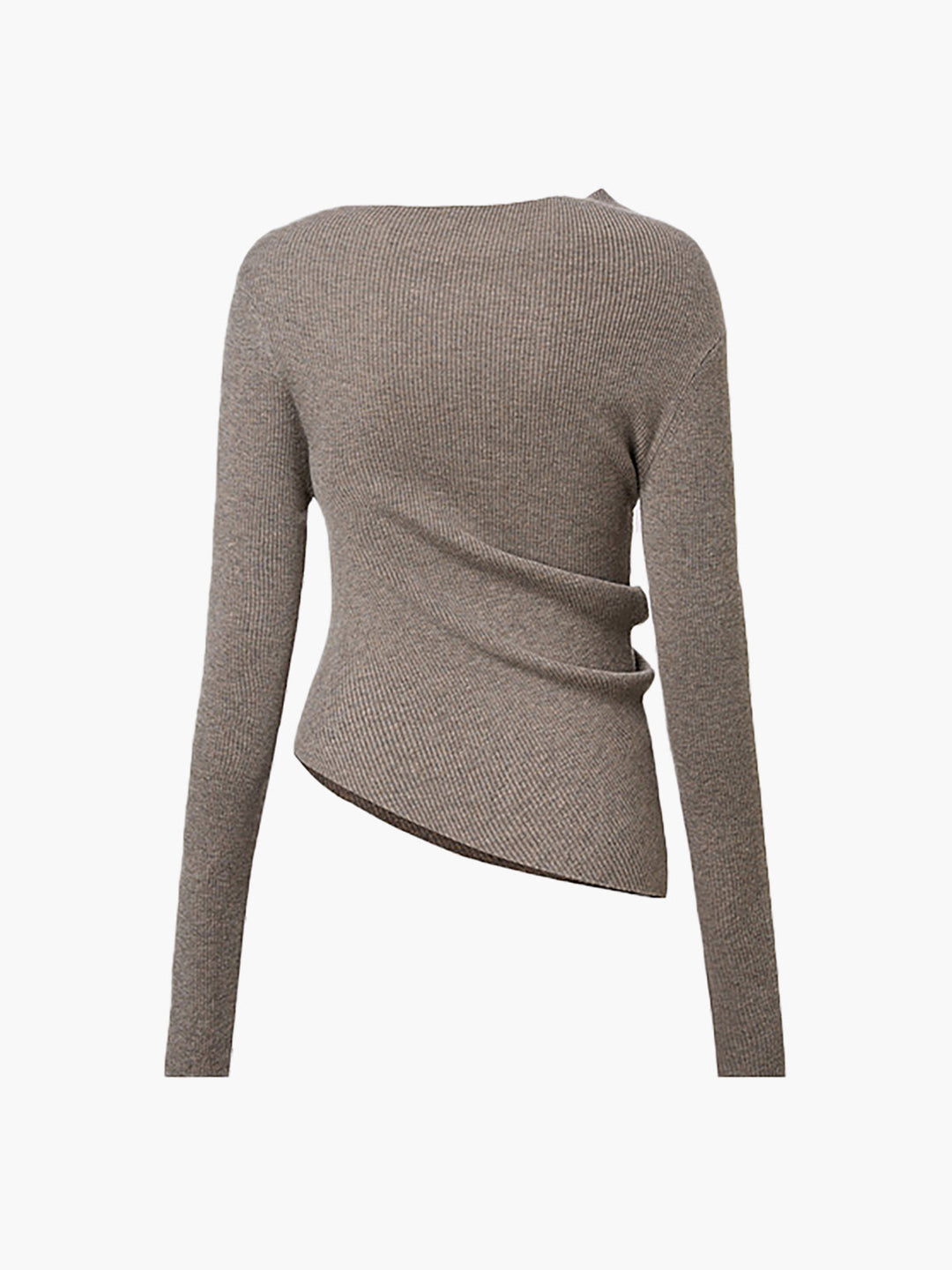 Haut en tricot à paillettes asymétrique en mélange de laine
