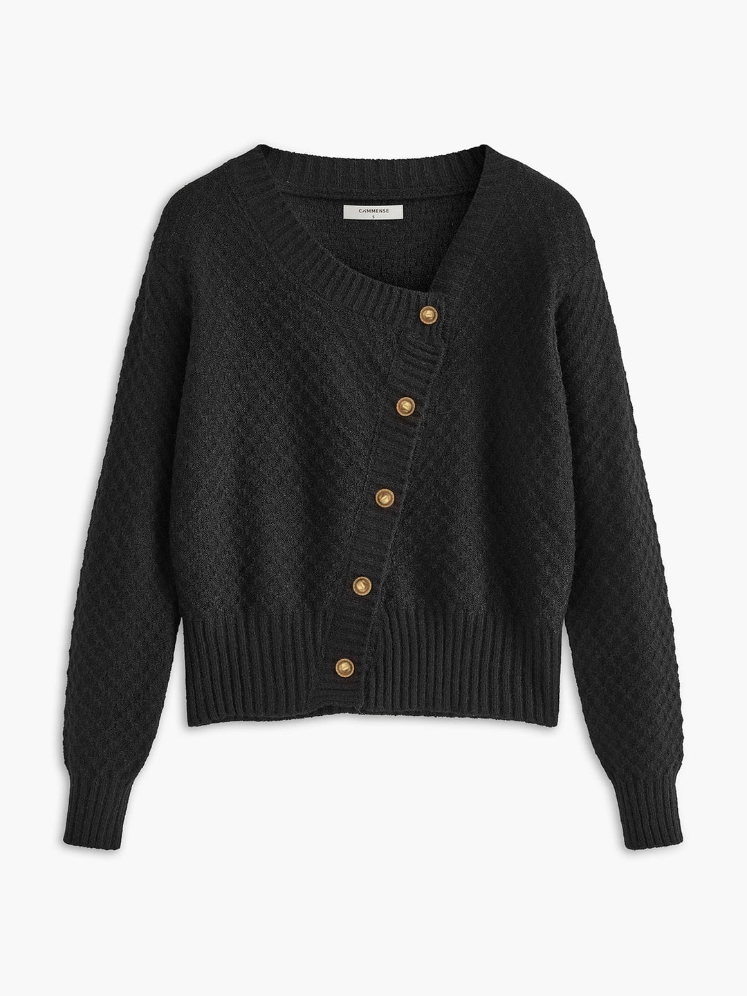 Cardigan boutonnée asymétrique de loisir