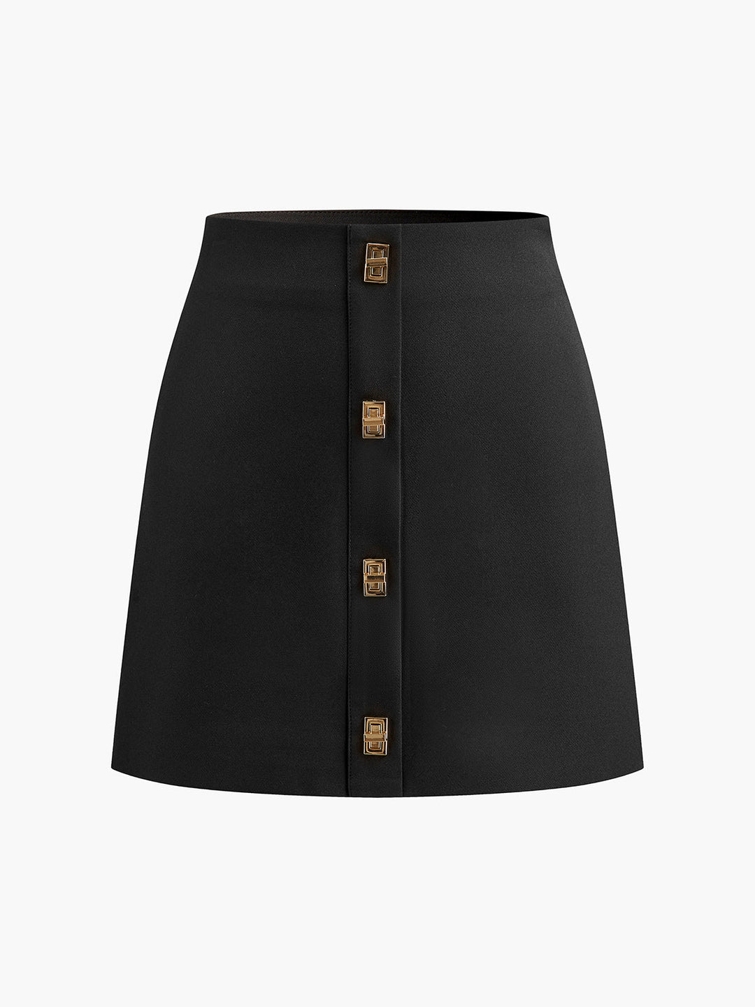 Mini-jupe zippée en métal