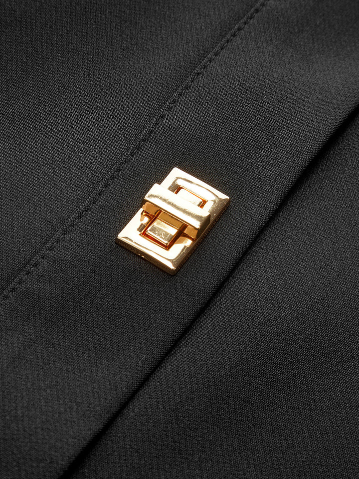 Mini-jupe zippée en métal