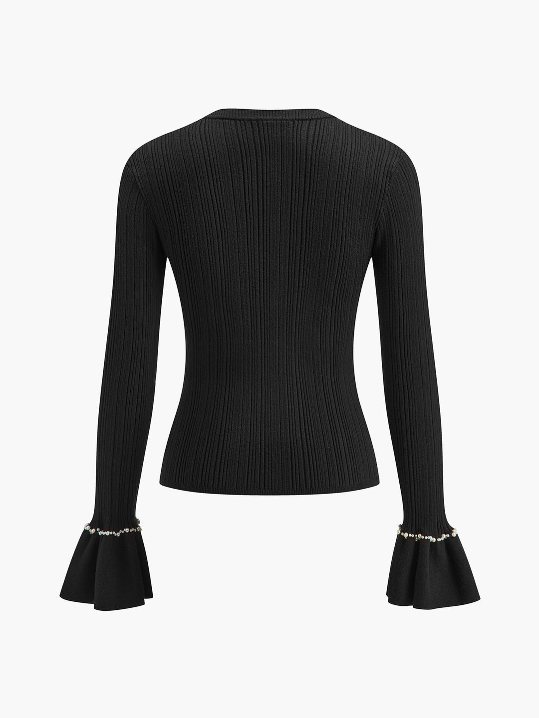 Haut en tricot à volants et perles