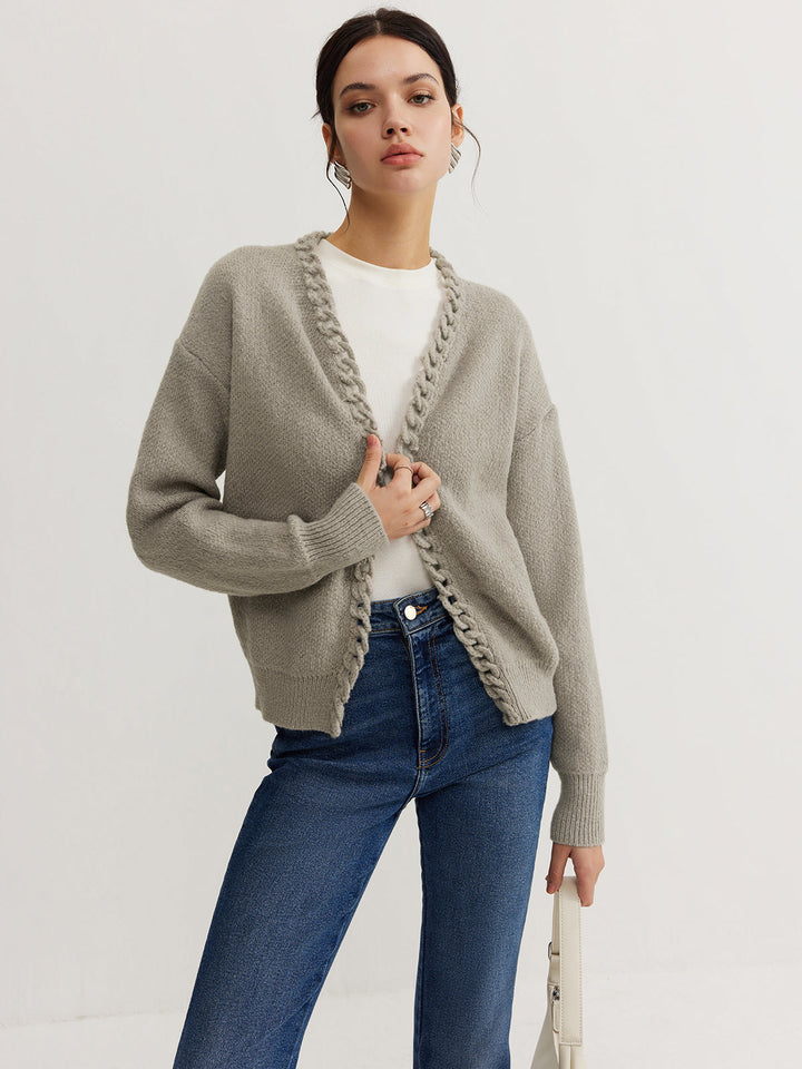 Cardigan uni décontracté