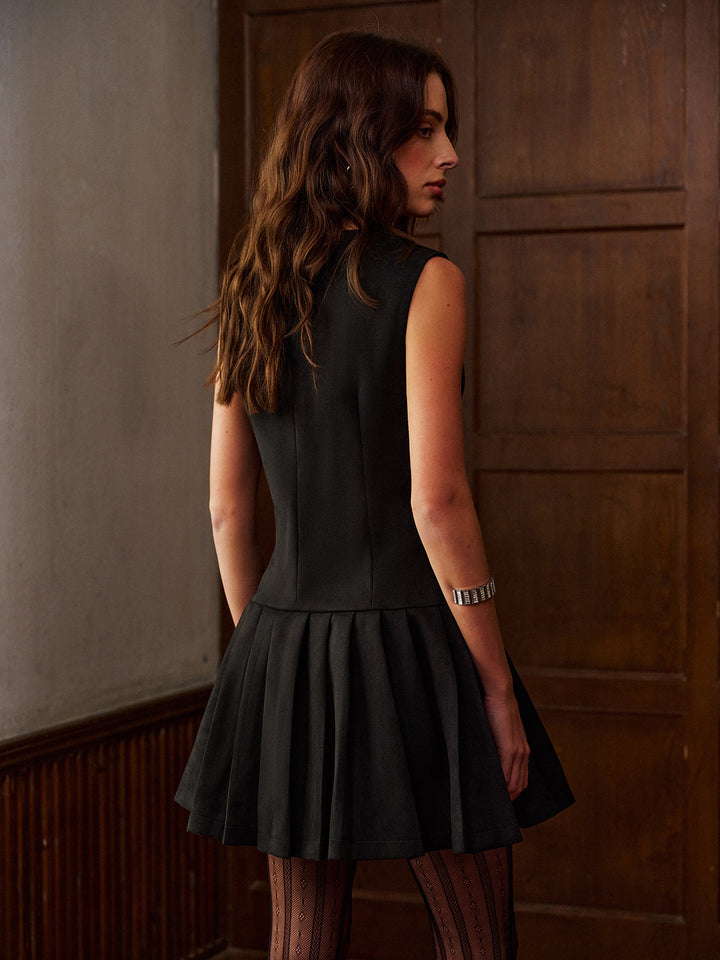 Robe Courte Patine Col V
