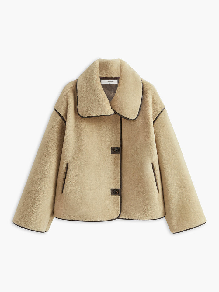 Manteau Minky à Passepoil Contrasté